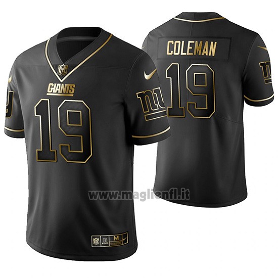 Maglia NFL Limited New York Giants Corey Coleman Golden Edition Nero
